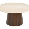 Sohome Ronde Salontafel|Ronde Salontafel Margred Marmer en mangohout, 75cm