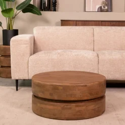 LABEL51 Ronde Salontafel|Ronde Salontafel Milly Mangohout, 70cm