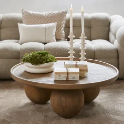 Rivièra Maison Ronde Salontafel|Ronde Salontafel Rockefeller Eikenhout, 100cm