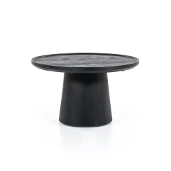 Eleonora Ronde Salontafel|Ronde Salontafel Ron Mangohout, kleur Zwart