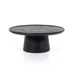 Eleonora Ronde Salontafel|Ronde Salontafel Ron Mangohout, kleur Zwart
