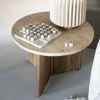 Eleonora Ronde Salontafel|Ronde Salontafel Sara Mangohout en travertin, 78cm