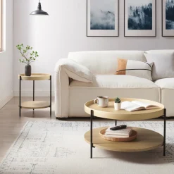 Artistiq Living Salontafel Set|Ronde Salontafel|Ronde Salontafel Sylver Set van 2 stuks