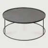 Ethnicraft Ronde Salontafel|Ronde Salontafel Tray Gelakt Hout, 93cm