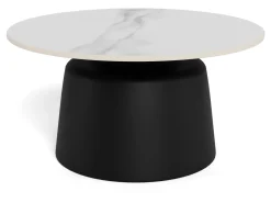 Bendt Ronde Salontafel|Ronde Salontafel Waleed Keramiek, 70cm, kleur /Zwart Wit