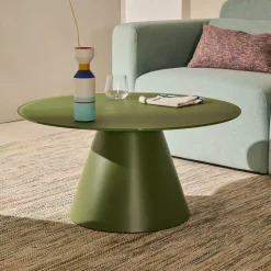 Kave Home Glazen Salontafel|Ronde Salontafel|Ronde Salontafel Wilshire Gehard glas, 80cm