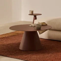 Kave Home Glazen Salontafel|Ronde Salontafel|Ronde Salontafel Wilshire Gehard glas, 80cm