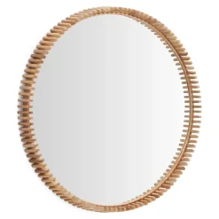 Kave Home Ronde Spiegels|Ronde Spiegel Polke hout Teak