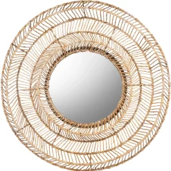 MUST Living Ronde Spiegels|Ronde Spiegel San Miguel Abaca Naturel