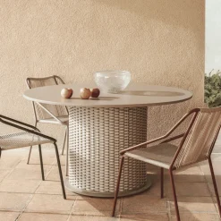 Kave Home Eettafels Voor In Je Tuin|Ronde Tuintafel Sedalis Aluminium en touw