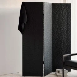 Ethnicraft Roomdividers|Roomdivider Chopped Gevernist Mahoniehout, 150cm, kleur Zwart