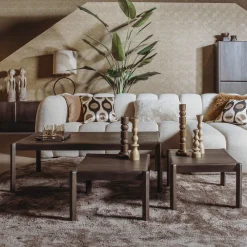 Tower Living Salontafel Set|Salontafel Amalfi Eiken, Set van 3 stuks