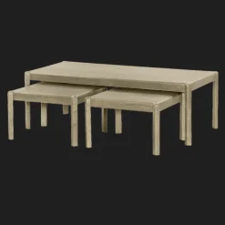 Tower Living Salontafel Set|Salontafel Amalfi Eiken, Set van 3 stuks