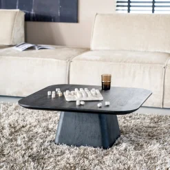 Eleonora Vierkante Salontafel|Salontafel Aron Mangohout, 80 x 80cm