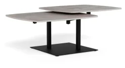 Bendt Vierkante Salontafel|Salontafel Set|Salontafel Cendy Keramiek, Met 2 verstelbare bladen Grijs