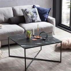 Artistiq Living Vierkante Salontafel|Salontafel Chloè Marmerlook, 80cm