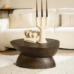 By-Boo Organische Salontafel|Salontafel Cobble Mangohout, 75 x 59cm