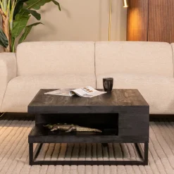 LABEL51 Vierkante Salontafel|Salontafel Cube Mangohout, 80 x 80cm