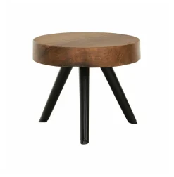 MUST Living Ronde Salontafel|Salontafel Disk Teakhout, 40cm Naturel