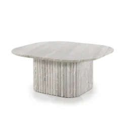 By-Boo Vierkante Salontafel|Salontafel Dorique Marmer, 80 x 80cm Bruin