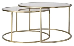 Light & Living Salontafel Set|Glazen Salontafel|Salontafel Duarte Set van 2 stuks