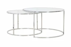 Light & Living Salontafel Set|Glazen Salontafel|Salontafel Duarte Set van 2 stuks