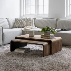 DTP Home Salontafel Set|Salontafel Evo Teakhout, Set van 2 stuks