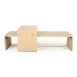 Eleonora Salontafel Set|Salontafel Flo Eikenfineer, Set van 2 stuks
