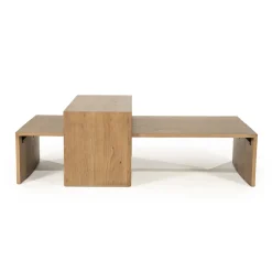 Eleonora Salontafel Set|Salontafel Flo Eikenfineer, Set van 2 stuks