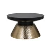Richmond Interiors Ronde Salontafel|Salontafel Freddie 75cm, kleur Zwart/Goud