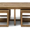 Rivièra Maison Vierkante Salontafel|Salontafel Harbour Island Eikenhout, Set van 5 stuks