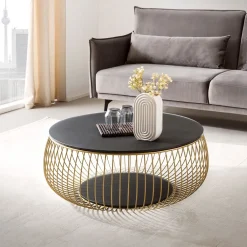 Artistiq Living Glazen Salontafel|Ronde Salontafel|Salontafel Johathan 86cm