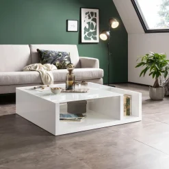 Artistiq Living Vierkante Salontafel|Glazen Salontafel|Salontafel Keyetta 100 x 100cm