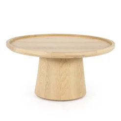 Eleonora Ronde Salontafel|Salontafel Leia Eikenhout Naturel