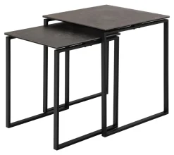 Bendt Vierkante Salontafel|Salontafel Set|Salontafel Lone Keramiek, Set van 2 stuks