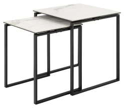 Bendt Vierkante Salontafel|Salontafel Set|Salontafel Lone Keramiek, Set van 2 stuks