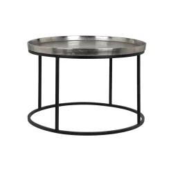 Richmond Interiors Ronde Salontafel|Salontafel Lyam Metaal, Ø70cm Zilver