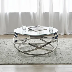 Artistiq Living Glazen Salontafel|Ronde Salontafel|Salontafel Mischa 80cm