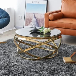 Artistiq Living Glazen Salontafel|Ronde Salontafel|Salontafel Mischa 80cm