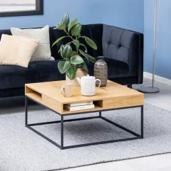 Bendt Vierkante Salontafel|Salontafel Nightingale 80 x 80cm Naturel