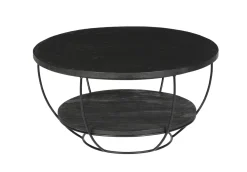 Livingfurn Ronde Salontafel|Salontafel Norris Mangohout en staal