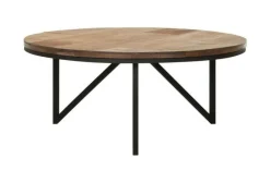 DTP Home Ronde Salontafel|Salontafel Odeon Teakhout, 80cm Bruin