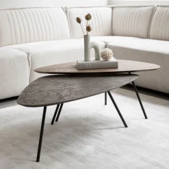 DTP Home Salontafel Set|Salontafel Plectro Betonlook, Set van 2 stuks