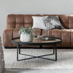 DTP Home Ronde Salontafel|Salontafel Pluto Teakhout, kleur Naturel