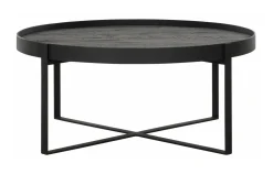 DTP Home Ronde Salontafel|Salontafel Pluto Teakhout, kleur Zwart