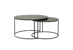 Light & Living Salontafel Set|Ronde Salontafel|Salontafel Rengo Set van 2 stuks
