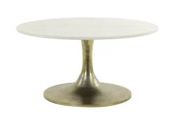Light & Living Ronde Salontafel|Salontafel Rickerd Marmer Wit