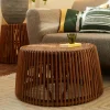 Tom Tailor Ronde Salontafel|Salontafel Romelia Teakhout en rotan, 69cm