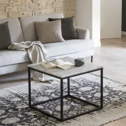 Artistiq Living Vierkante Salontafel|Salontafel Sadi Wit marmer