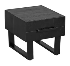 LABEL51 Vierkante Salontafel|Salontafel Santos 50 x 44cm, Mangohout, kleur Zwart